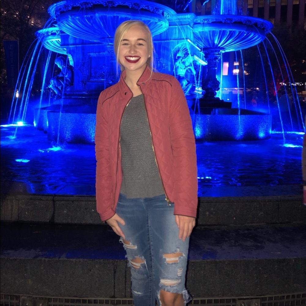 Blush fall jacket